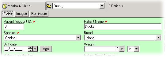 Patient Database Screen
